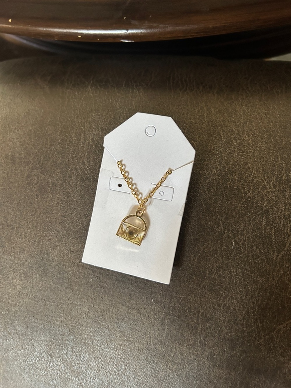 Gold Handbag Charm Pendant Necklace - Women's Jewelry - Picture 3 of 3